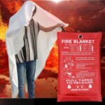 Tienda de extintores de protección de seguridad de refugio de manta contra incendios de supervivencia de emergencia, tamaño: 1 * 1 m
