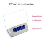 Termómetro de reloj despertador digital LCD multifunción + HUB USB de 4 puertos + Tablero de mensajes con retroiluminación LCD azul o verde (blanco) - Imagen 3