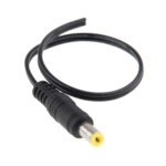Adaptador de conector de barril macho de alimentación CC de 100 piezas 5,5 x 2,1 mm para controlador de luz LED, longitud: 20 cm