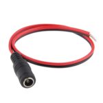 Adaptador de conector de barril hembra de alimentación CC de 100 piezas 5,5 x 2,1 mm para controlador de luz LED, longitud: 30 cm