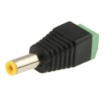 Conector de alimentación DC 5,5 x 2,1 mm macho verde de 10 piezas