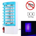 Lámpara de noche asesina de mosquitos de 4 LED de 1 W, enchufe europeo, 220 V CA