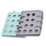 Plástico duradero Almacenamiento de lavandería Pliegue Estantes de ropa únicos Herramientas organizadoras de tablero apiladas, Entrega de colores aleatorios, Tamaño de expansión: 66 * 57 cm