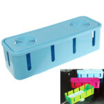 Caja organizadora de almacenamiento de enchufe de enrollador de cable de alimentación eléctrica, tamaño: 265 x 88 x 75 mm
