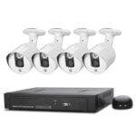 N4B3Poe 4Ch 720P P2P ONVIF 1.0 Mega Pixel Cámara IP NVR Kit, compatible con visión nocturna/detección de movimiento, distancia IR: 20 m
