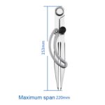 Medidor de espaciado de cabezales de acero al carbono compases herramienta de revestimiento lateral de cuero industrial, longitud: 153 mm - Imagen 3