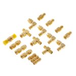 18 PCS / Set SMA Macho Hembra Kit de conector Antena Enchufe Convertidor Conjunto de adaptador coaxial - Imagen 2