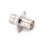 UHF SO239 hembra a hembra con adaptador de conector RF de montaje en panel
