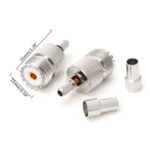 10 Uds conector hembra UHF SO239 conector RF prensado adaptador Coaxial para 2,5mm160;RG316 /160;RG179 and160;2,85mm RG174 LMR100 - Imagen 4