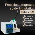 Estación de soldadura SUGON T26 Calentamiento rápido 2S sin plomo con kit de punta de cautín C210-002, enchufe de EE. UU. - Imagen 3