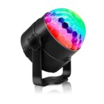 YouOKLight YK2278 3W Iluminación de DJ de fiesta activada por sonido RBG Bola de discoteca Lámpara estroboscópica Luz de escenario Par con 7 modos, sin control remoto