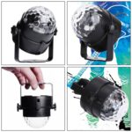 YouOKLight YK2278 3W Iluminación de DJ de fiesta activada por sonido RBG Bola de discoteca Lámpara estroboscópica Luz de escenario Par con 7 modos, sin control remoto - Imagen 5