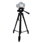 Trípode en vivo L-3600 con cardán de amortiguación tridimensional Placa de liberación rápida desmontable Ajuste de altura 62-170 cm para proyector de luz en vivo de cámara SLR (negro)