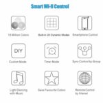 5M 5050 RGB LED LED luz WiFi Smart Home Power Power Set (no impermeable) - Imagen 3