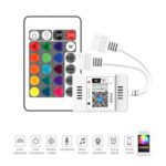 Controlador inteligente Wifi LED RGB con salida de tira de LED de 2 vías con control remoto IR de 24 teclas, 5-24 V - Imagen 2
