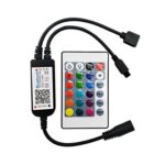 Controlador Bluetooth LED RGB con controlador de infrarrojos de 24 teclas para 5630 5050 3528 2835 Tira de LED, DC 5-24V