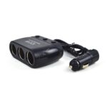 Divisor de adaptador de encendedor de cigarrillos 3 enchufes divisor de encendedor de cigarrillos 12V/24V cargador de coche, 3 Sockets