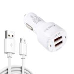 TE-092 36W Dual QC3.0 USB Fast Car Charger + USB a Micro USB Data Cable Set, TE-092 with Micro USB Cable
