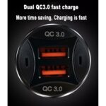 TE-092 36W Dual QC3.0 USB Fast Car Charger + USB a Micro USB Data Cable Set, TE-092 with Micro USB Cable - Imagen 5