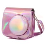 Aurora Oil Paint Full Body Camera PU Funda de cuero con correa para FUJIFILM instax mini 9 / mini 8+ / mini 8