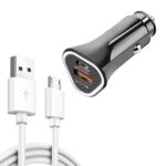 TE-P23 38W PD 20W USB-C / Tipo-C + QC3.0 Cargador de coche triangular USB + cable de datos USB a micro USB, longitud: 1 m, with Micro USB Cable