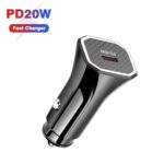 Cargador de coche con interfaz tipo C TE-P2 PD de 20 W, TE-P2 (Black) - Imagen 2