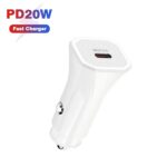 Cargador de coche con interfaz tipo C TE-P2 PD de 20 W, TE-P2 (White) - Imagen 2
