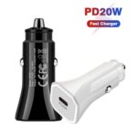Cargador de coche con interfaz tipo C TE-P2 PD de 20 W, TE-P2 (Black) - Imagen 3