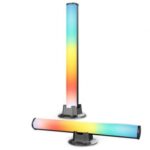 SAL043 2pcs Wifi RGB Ritmo Voz Música Escritorio Atmósfera LED Lámpara de mesa