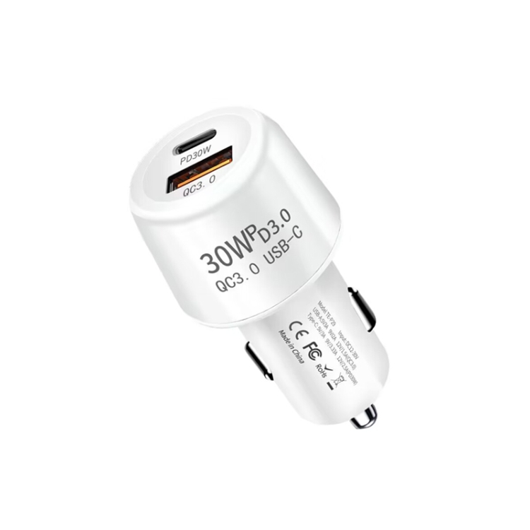 SYA002202401B.jpg P29 48W PD30W + QC3.0 18W Cargador de coche de doble puerto USB, P29 (White) - Imagen 1