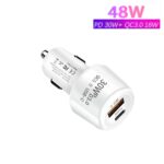 P29 48W PD30W + QC3.0 18W Cargador de coche de doble puerto USB, P29 (White) - Imagen 2