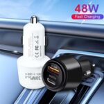 P29 48W PD30W + QC3.0 18W Cargador de coche de doble puerto USB, P29 (White) - Imagen 3