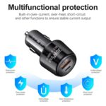 P29 48W PD30W + QC3.0 18W Cargador de coche de doble puerto USB, P29 (Black) - Imagen 4