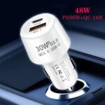 P29 48W PD30W + QC3.0 18W Cargador de coche de doble puerto USB, P29 (Black) - Imagen 5