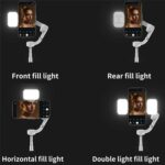 GBL01 LED Gimbal Light Cámara Luz de relleno, Double Lamp - Imagen 7