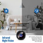 W8 Mini Cámara HD 1080P Visión Nocturna Batería Video Vigilancia Wifi Smart Home Cámara - Imagen 4