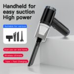 Q108 Cleaner Potente portátil inalámbrico para automóvil y hogar Mini aspiradora de mano de doble uso - Imagen 3