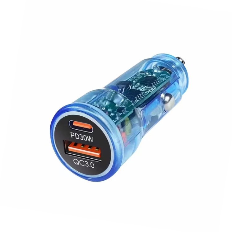 SYA002290201B.jpg P35 48W PD30W+QC3.0 18W USB Transparente Coche Carga Rápida, P35 (Transparent Blue) - Imagen 1