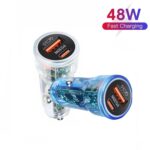 P35 48W PD30W+QC3.0 18W USB Transparente Coche Carga Rápida, P35 (Transparent Blue) - Imagen 6