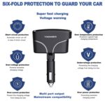 Enchufes para encendedor de cigarrillos TR-35 PD Carga rápida Tipo-C Dual USB QC 3.0 Cargador - Imagen 2