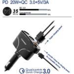 Enchufes para encendedor de cigarrillos TR-35 PD Carga rápida Tipo-C Dual USB QC 3.0 Cargador - Imagen 3