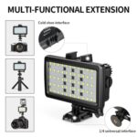 JMARY FM-72RGB Fotografía de buceo recargable RGB IPX8 Cámara impermeable LED Luz de relleno - Imagen 2