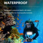 JMARY FM-72RGB Fotografía de buceo recargable RGB IPX8 Cámara impermeable LED Luz de relleno - Imagen 4