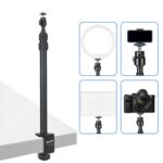 JMARY MT-49 para soporte de Clip de luz de vídeo LED abrazadera ajustable soporte de luz de montaje en escritorio