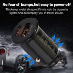 Cargador de coche P10 Mini QC4.0 USB / PD20W con cable de datos de carga rápida tipo C a tipo C, P10 with Cable (White) - Imagen 4