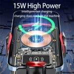 Soporte de teléfono de sujeción automática para coche A6 Cargador inalámbrico magnético de 15 W, A6 (Orange) - Imagen 5