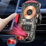 Soporte de teléfono de sujeción automática para coche A6 Cargador inalámbrico magnético de 15 W, A6 (Orange) - Imagen 6