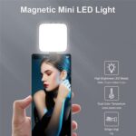 VLOGLITE W42 Portátil Magnético Mini LED Luz de relleno Luz recargable para selfies Luz de teléfono portátil - Imagen 2