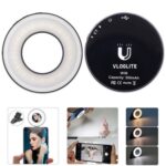 VLOGLITE W36 Mini LED Luz de relleno para teléfono celular con espejo de maquillaje Anillo de luz magnético para selfies