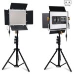 VLOGLITE W660S para grabación de películas de vídeo 3200-6500K iluminación luz LED para vídeo con trípode, EU Plug